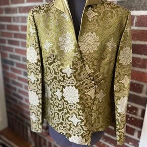 Yifei Vintage Asian Silk Blazer